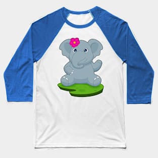 Elephant Flower Baseball T-Shirt